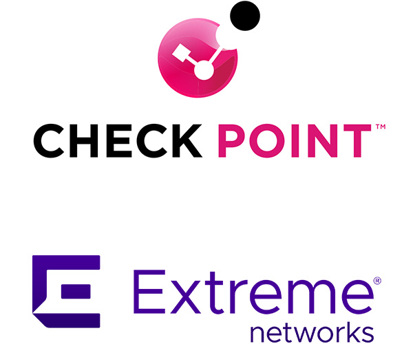 Logos der SHD Partner Check Point und Extreme Networks.