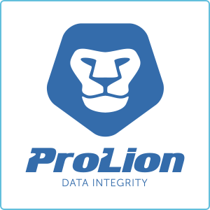 ProLion-Logo zeigt eine Löwenfigur, symbolisiert Datensicherheit und Integrität für SHD-Kunden.
