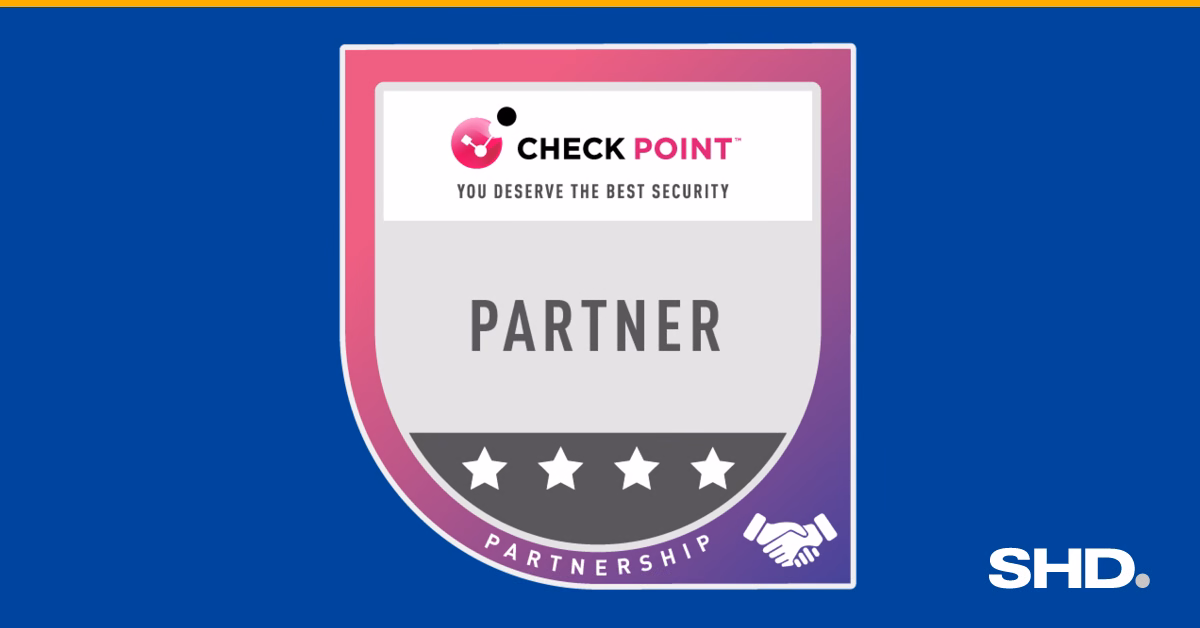 Siegel, das SHD als Partner von Security-Anbieter Check Point auszeichnet