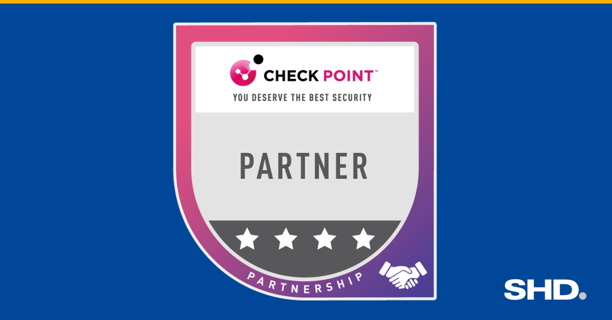 Siegel, das SHD als Partner von Security-Anbieter Check Point auszeichnet