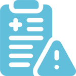 Ein Icon mit Checkliste und Warndreieck steht für wichtige Maßnahmen bei IT-Notfällen.