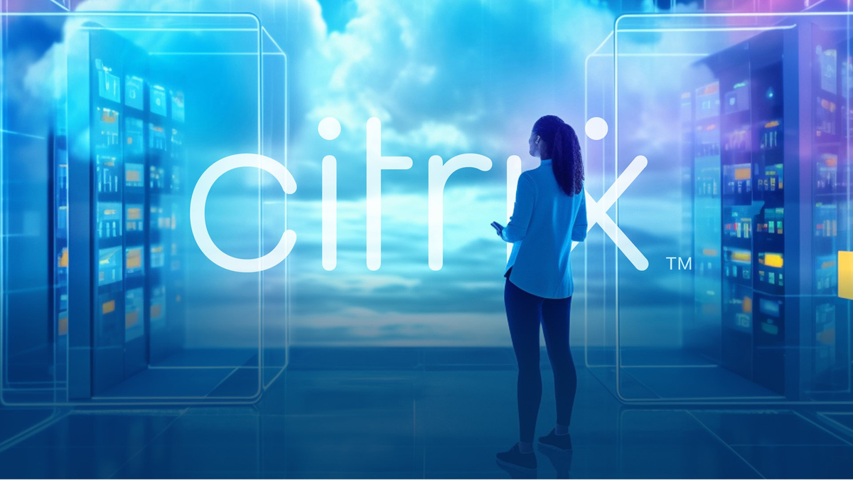 Eine Person steht vor Servern und betrachtet die Citrix-Cloud-Lösungen von SHD im digitalen Raum.