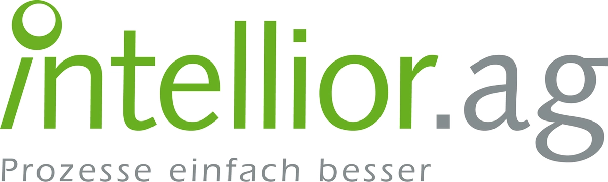 Logo des SHD Partners intellior.ag mit dem Slogan "Prozesse einfach besser"