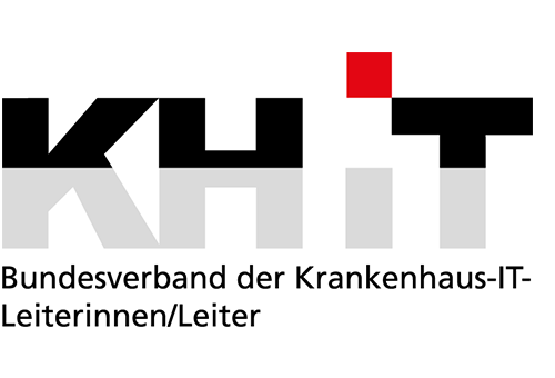 KH-IT-Logo repräsentiert den Bundesverband der Krankenhaus-IT-Leiter, wichtig für IT-Dienstleistungen bei SHD.