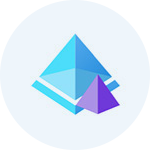 Grafische Darstellung von zwei Pyramiden als Symbol für Azure Active Directory Domain Services von Microsoft.