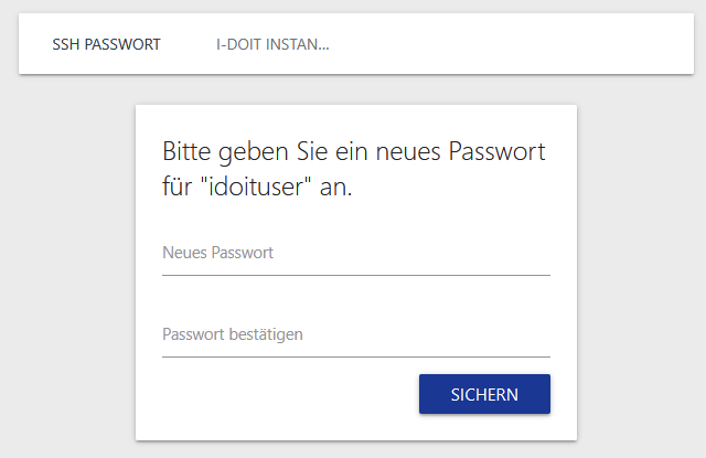 "Neue Passwortanfrage für ""idoituser"", um IT-Sicherheit durch SHD zu gewährleisten."