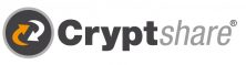 Logo von Cryptshare, einem Dienst zur sicheren Datenübertragung, zeigt Sicherheit und Effizienz.