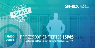 Silhouette eines stolzen Geschäftsmannes, der dank SHD und ISMS@Aeneis seine KRITIS-Anforderungen erfüllt hat