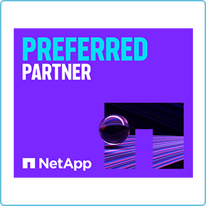 NetApp-Logo mit dem Text „PREFERRED PARTNER“ zeigt die Partnerschaft mit SHD im IT-Bereich.