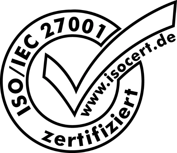 Logo für die Zertifizierung ISO/IEC 27001 von SHD