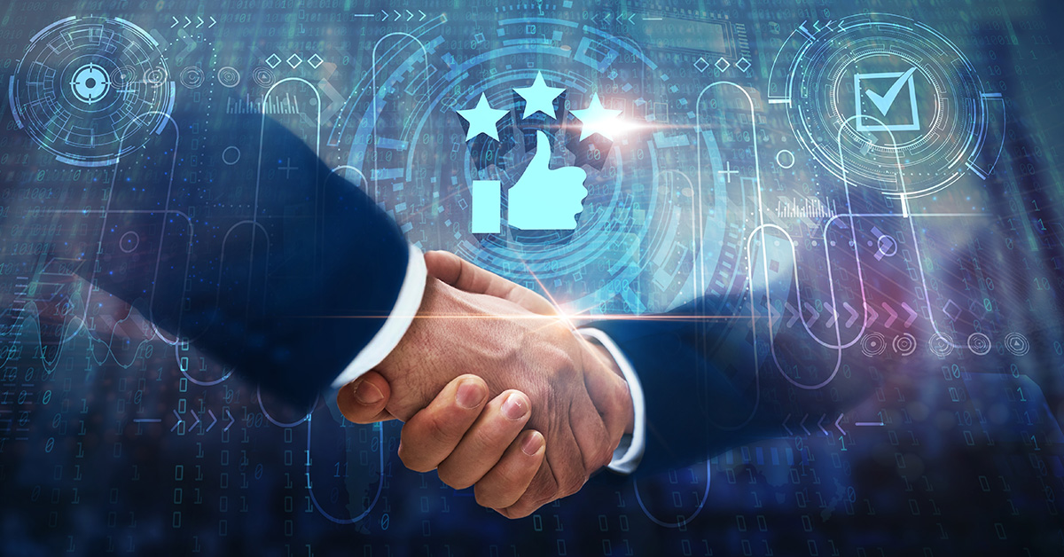 Ein Handschlag von zwei Personen im Anzug steht für zuverlässige IT-Service-Leistungen von SHD.