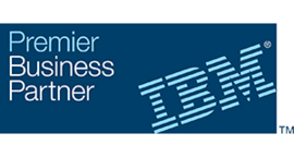 IBM-Logo als Premier Business Partner. SHD bietet umfassende IT-Dienstleistungen an.
