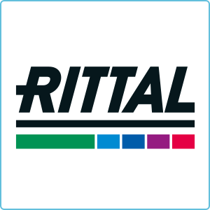 Rittal-Logo auf weißem Hintergrund, symbolisiert IT-Lösungen und Dienstleistungen von SHD.