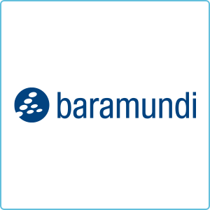 Logo von baramundi, symbolisiert IT-Lösungen für effizientes Gerätemanagement im SHD.