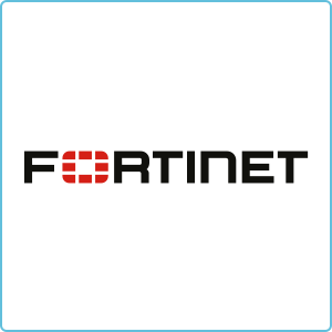 Logo von Fortinet, das IT-Sicherheitslösungen im Kontext der Dienstleistungen von SHD präsentiert.