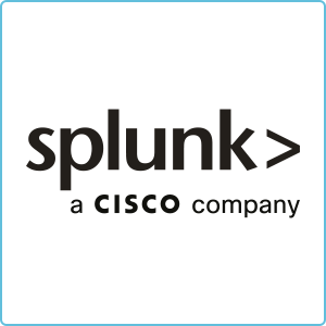 Logo von Splunk, einem Cisco-Unternehmen, das IT-Analysen und Datenmanagement für Unternehmen bietet.