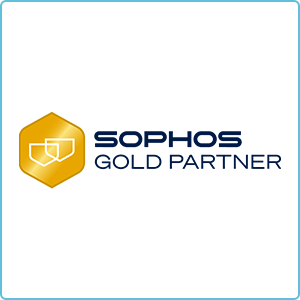Sophos Gold Partner-Logo zeigt Partnerschaft mit SHD für professionelle IT-Sicherheitslösungen.