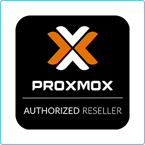 Logo von Proxmox für Virtualisierungslösungen, SHD ist Authorized Reseller Partner.