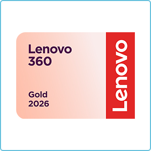 Partner-Logo von Lenovo, das SHD als Lenovo L360 Gold-Partner 2026 auszeichnet.